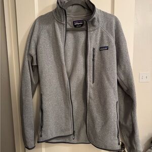 Patagonia Light Gray Zip-Up Fleece